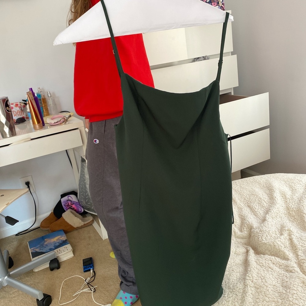 dark green formal dress